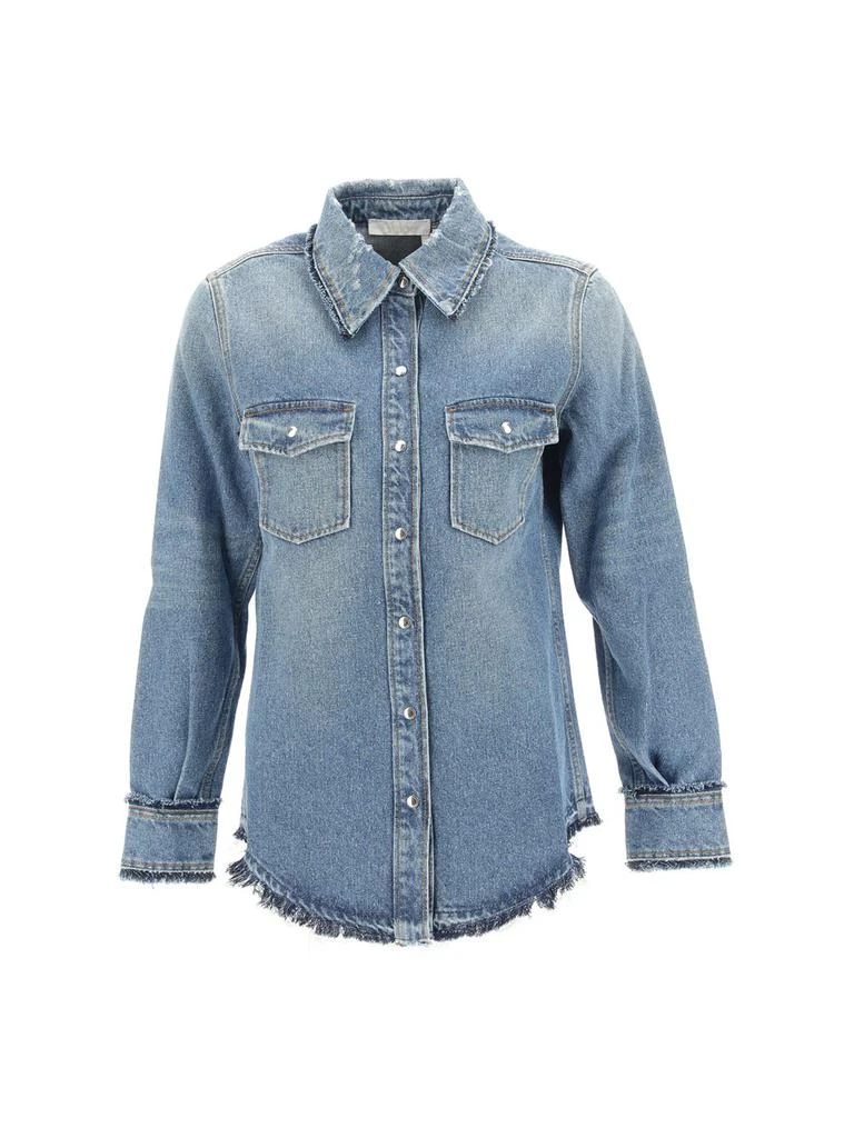 Chloé Chloé Frayed Edge Denim Shirt from Cettire