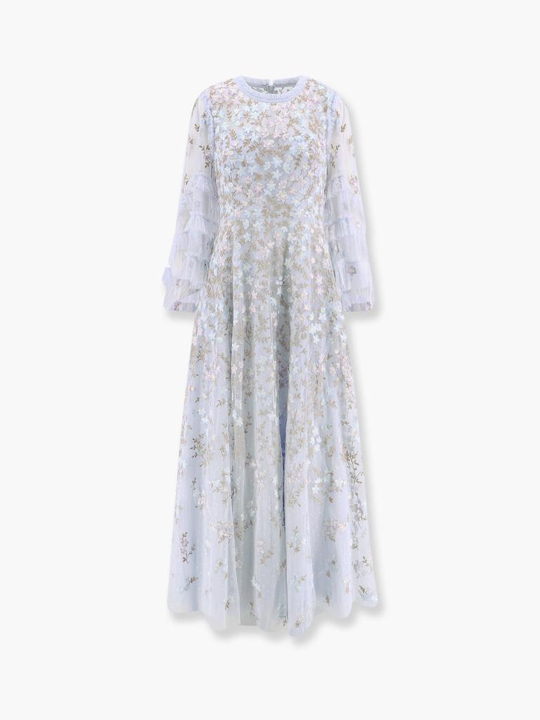 Needle & Thread Embroidered tulle long dress