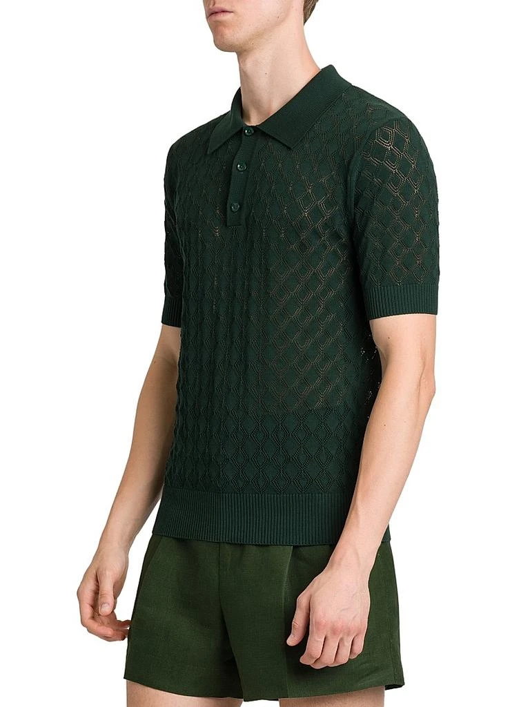 Dolce
Gabbana Cotton Semi-Sheer Knit Polo Shirt 4