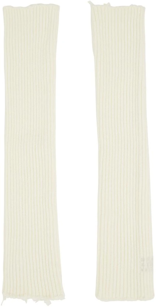 MM6 Off-White Ribbed Arm Warmers 1