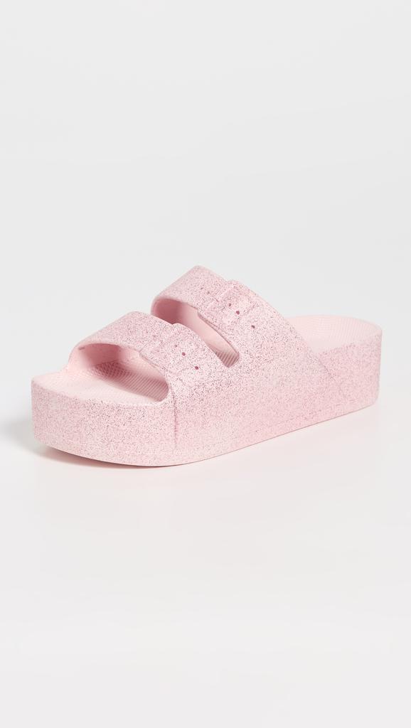 FREEDOM MOSES Metallic High Platform Slides
