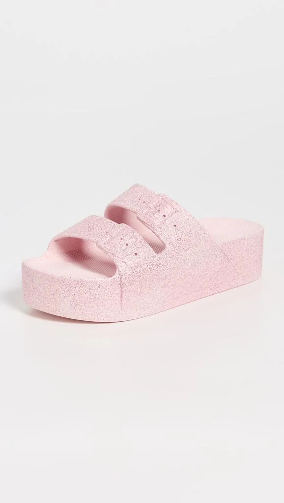 FREEDOM MOSES Metallic High Platform Slides 1