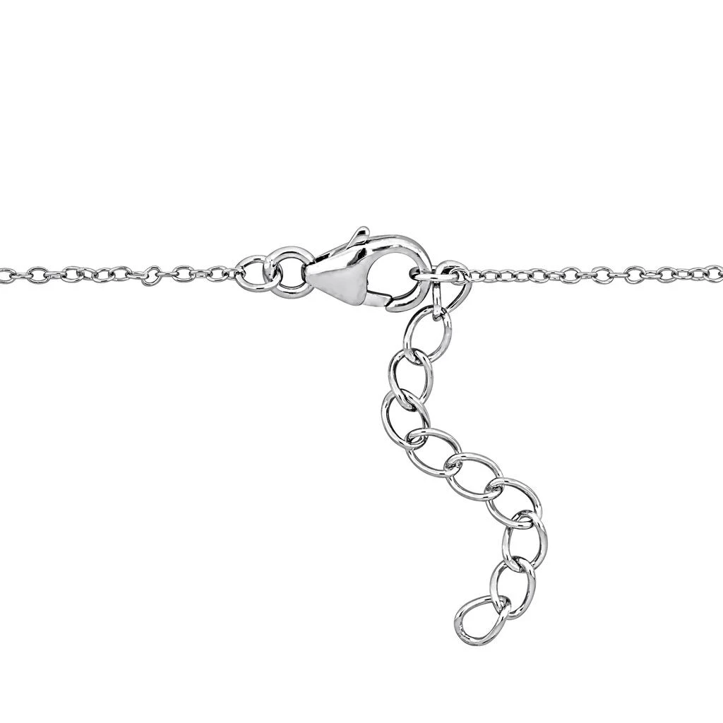Mimi & Max 1 1/10 ct TGW Baguette Shaped Tanzanite White Topaz Necklace Sterling Silver-18 in 5
