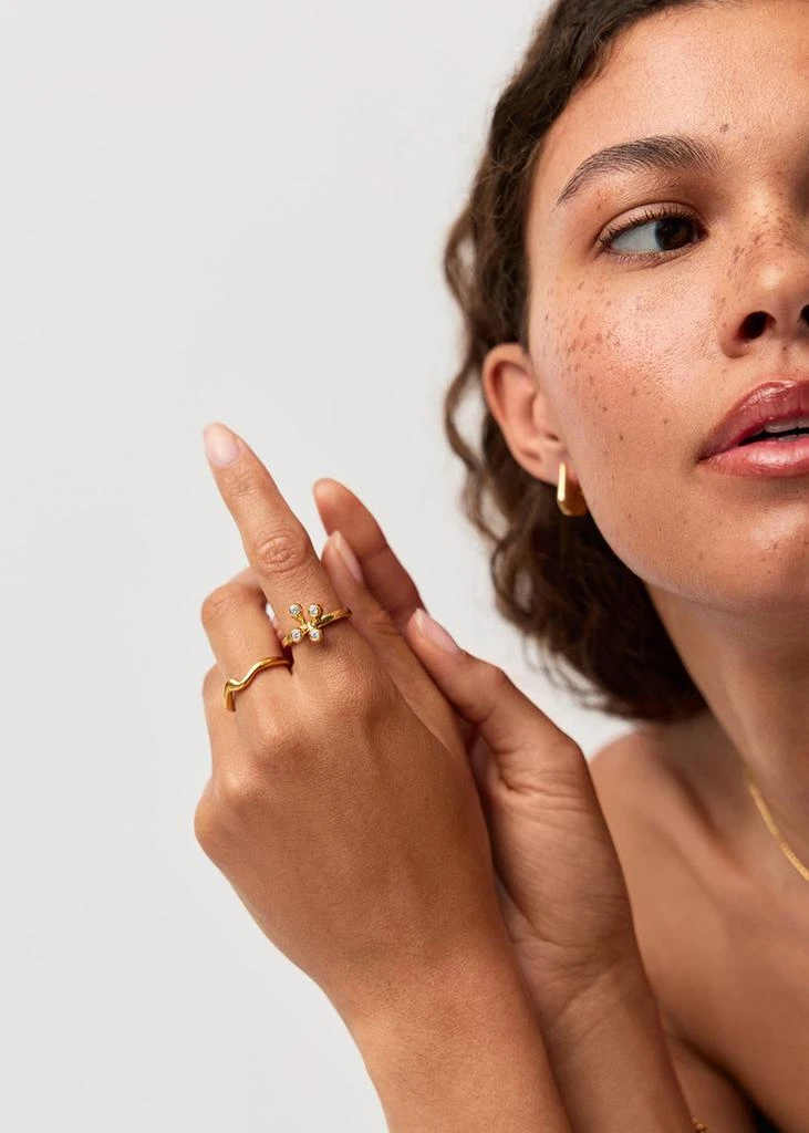 Missoma X The Flag Twins Atom 18kt gold vermeil ring 2