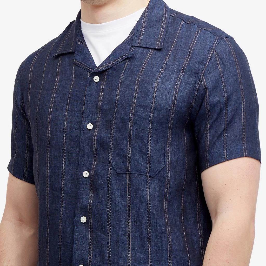Universal Works Universal Works Linen Stripe Road Shirt 5