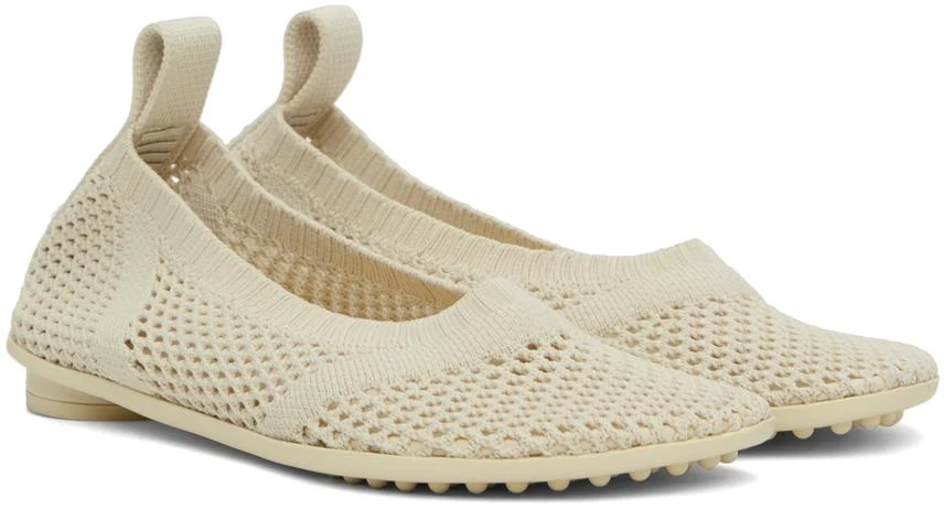 Bottega Veneta Off-White Atomic Ballerina Flats 4