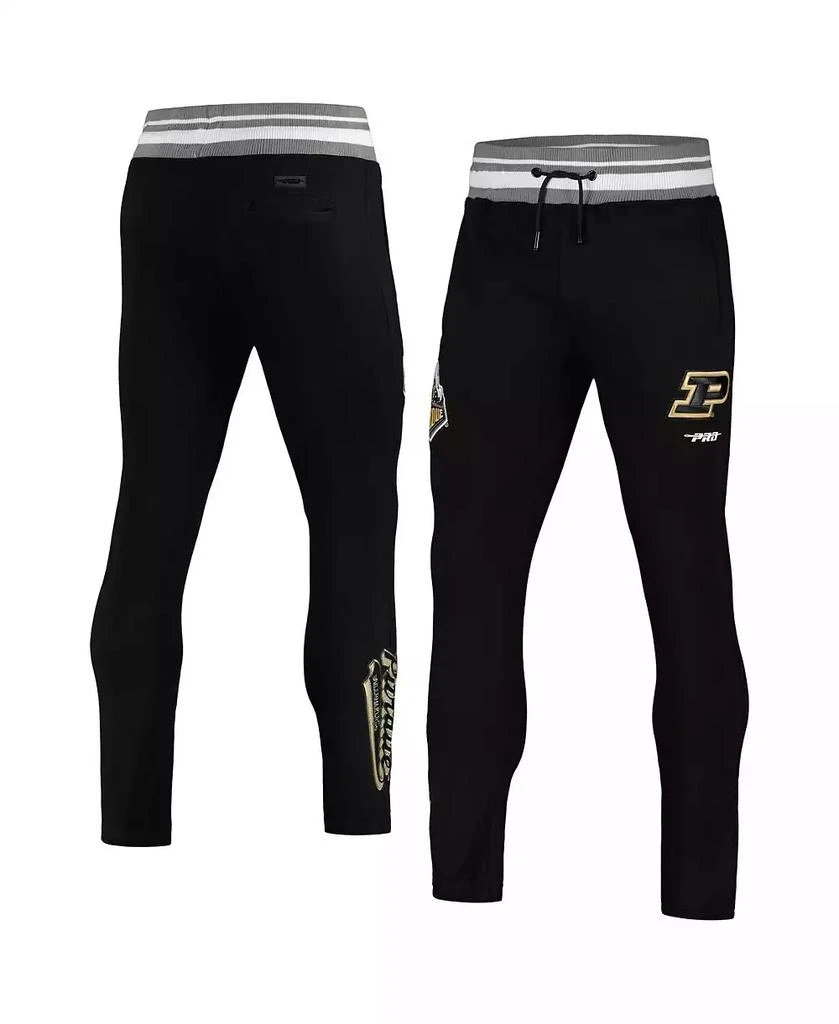 Pro Standard Men's Black Purdue Boilermakers Script Tail Fleece Sweatpants 1