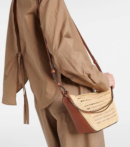 Loewe Hammock Mini raffia shoulder bag 2
