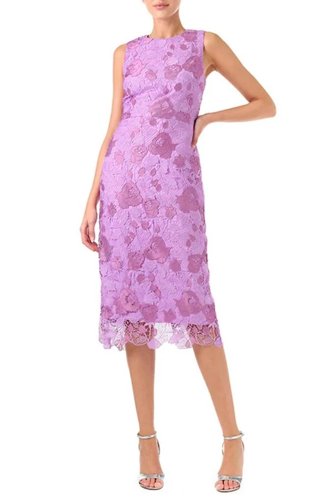 chinese dress ladies Lavender Embroidered Tea-Length Dress 0 / Powder Blue/Multi main image 1