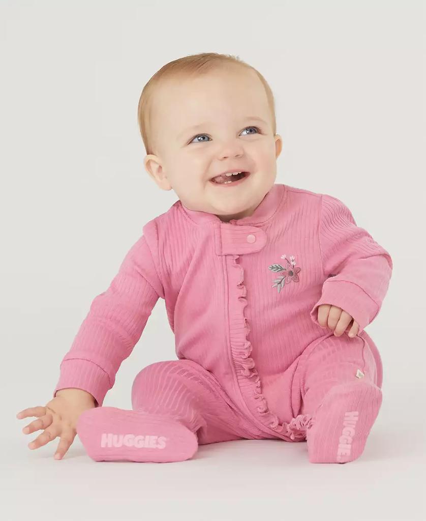 Huggies Baby Girls Organic Rib Coverall