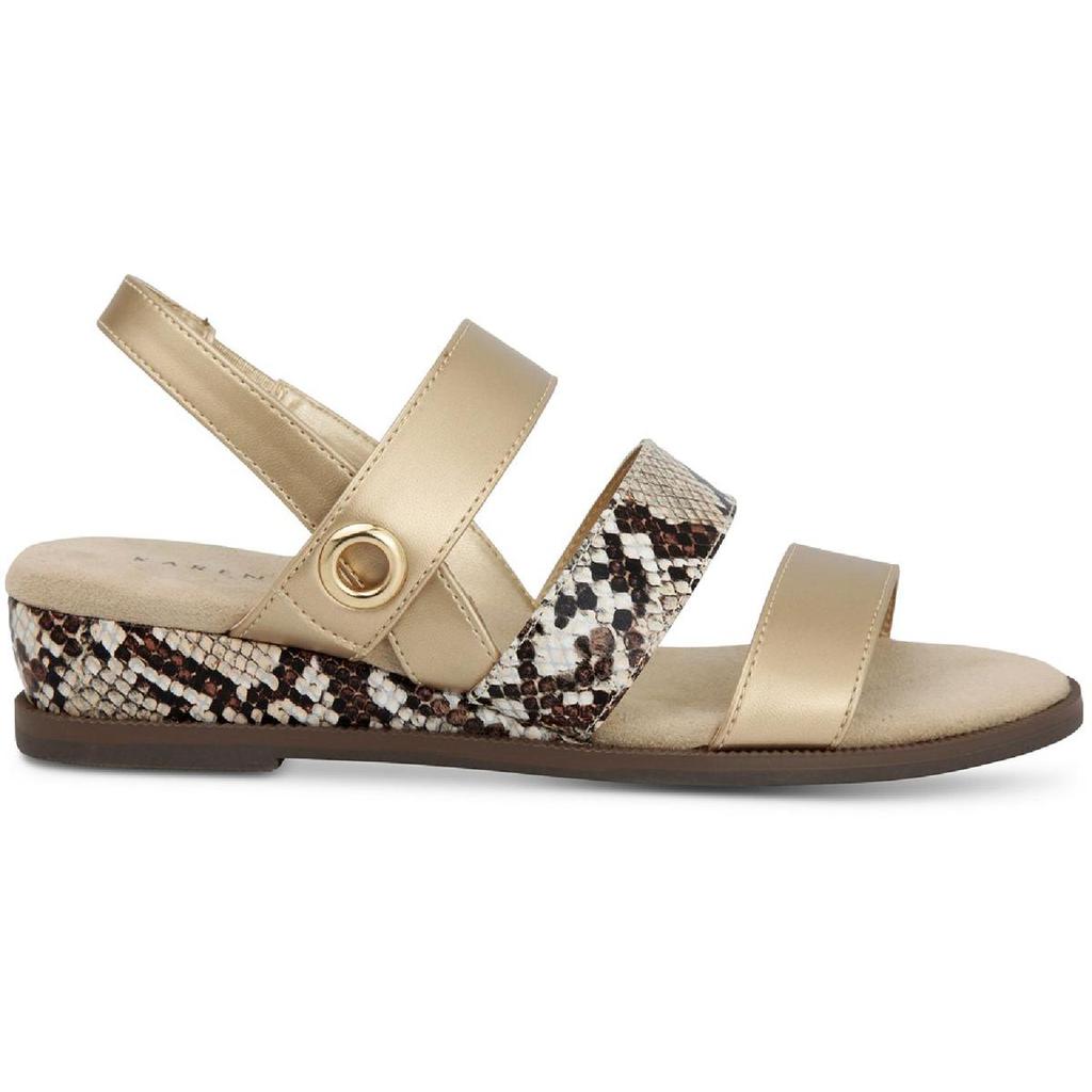 Karen Scott Xeena Womens Patent Embossed Slingback Sandals
