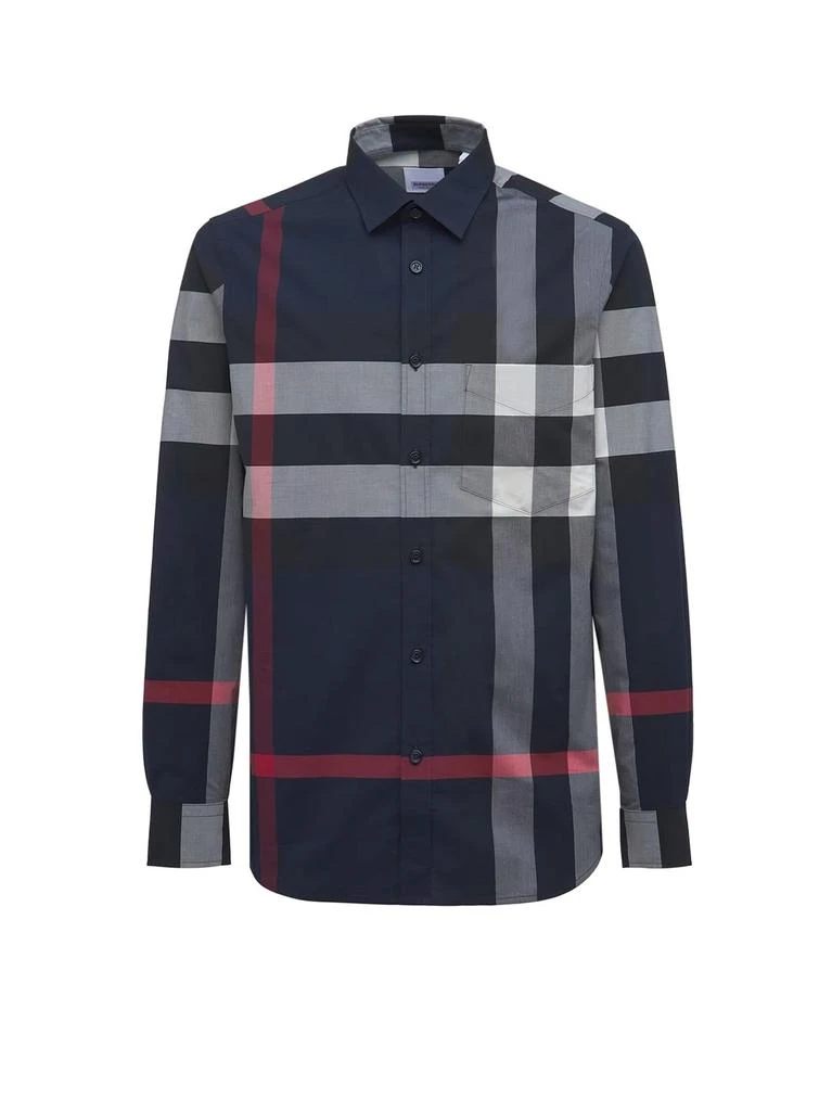 Burberry Burberry Checkered Long-Sleeved Shirt 1
