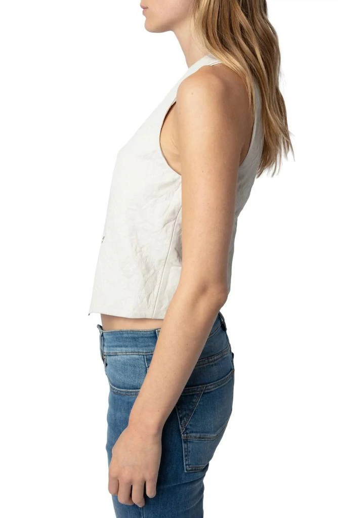 ZADIG & VOLTAIRE Zadig & Voltaire - Emilie Crinkled Leather Vest 3
