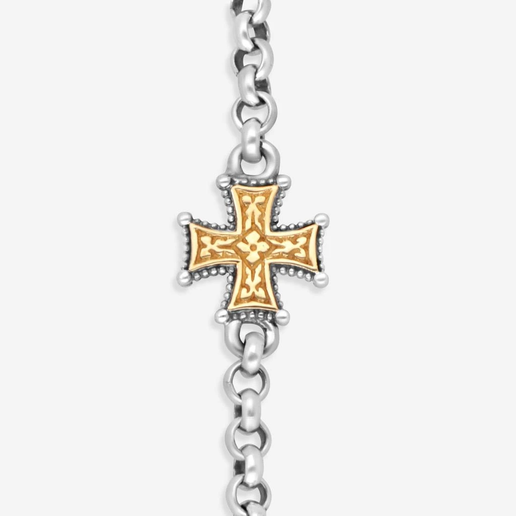Konstantino Konstantino Eros Sterling Silver & 18K Yellow Gold Cross Chain Necklace 18" KOKJ389-130 3
