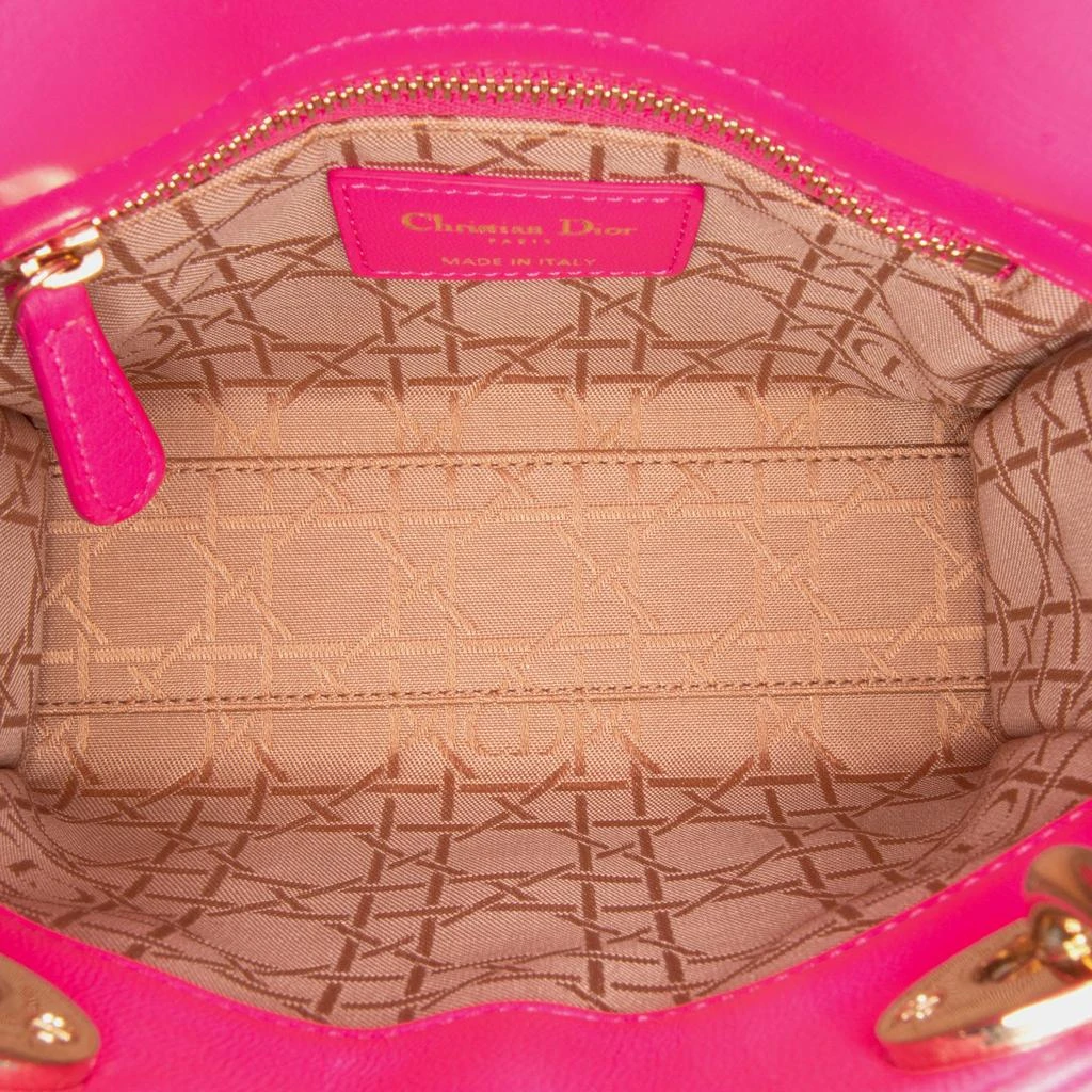 Dior Dior Pink Lambskin Mini Lady Dior Tote Bag 6