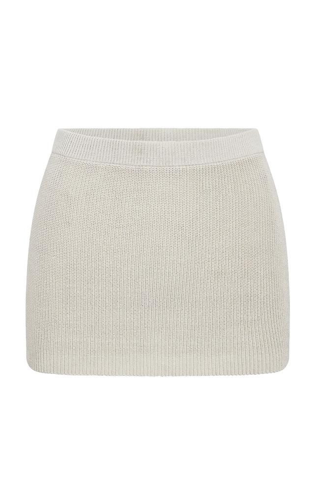 Aya Muse Aya Muse - Kivu Ribbed-Knit Cotton-Blend Mini Skirt - Green - M - Moda Operandi