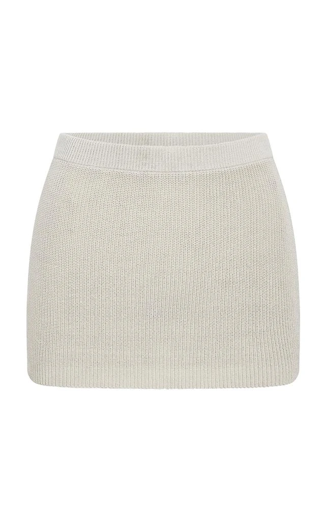 Aya Muse Aya Muse - Kivu Ribbed-Knit Cotton-Blend Mini Skirt - Green - M - Moda Operandi 1