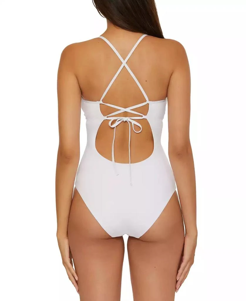 Becca Women's Plunge-Neck One-Piece Swimsuit 3