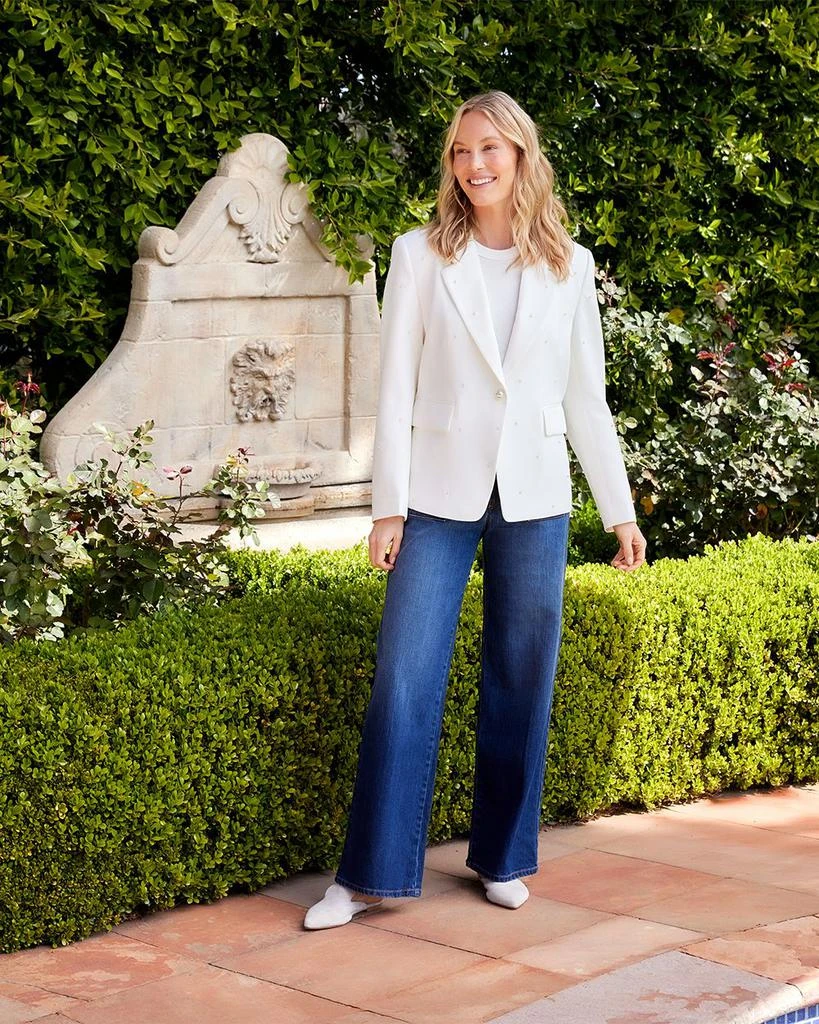 Karen Kane Faux Pearl Embellished Blazer 2