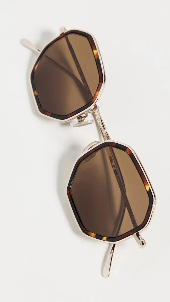 Illesteva Dylan Tate Star Tortoise/Gold W Brown Flat Lenses 4