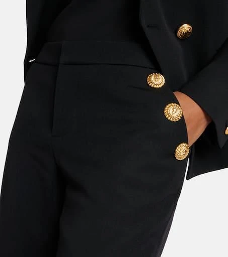 Balmain Virgin wool flared pants 4