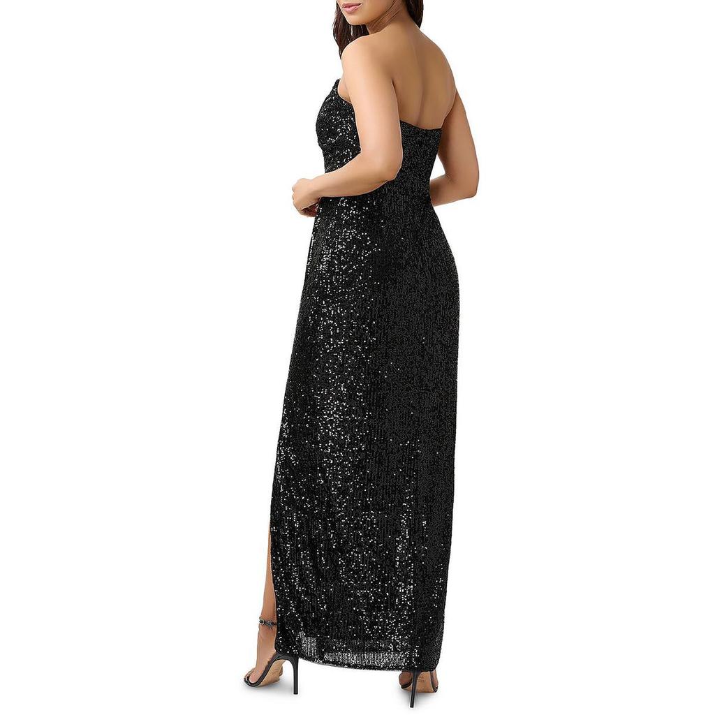 Aidan by Aidan Mattox Womens Embellished Strapless Evening Dress