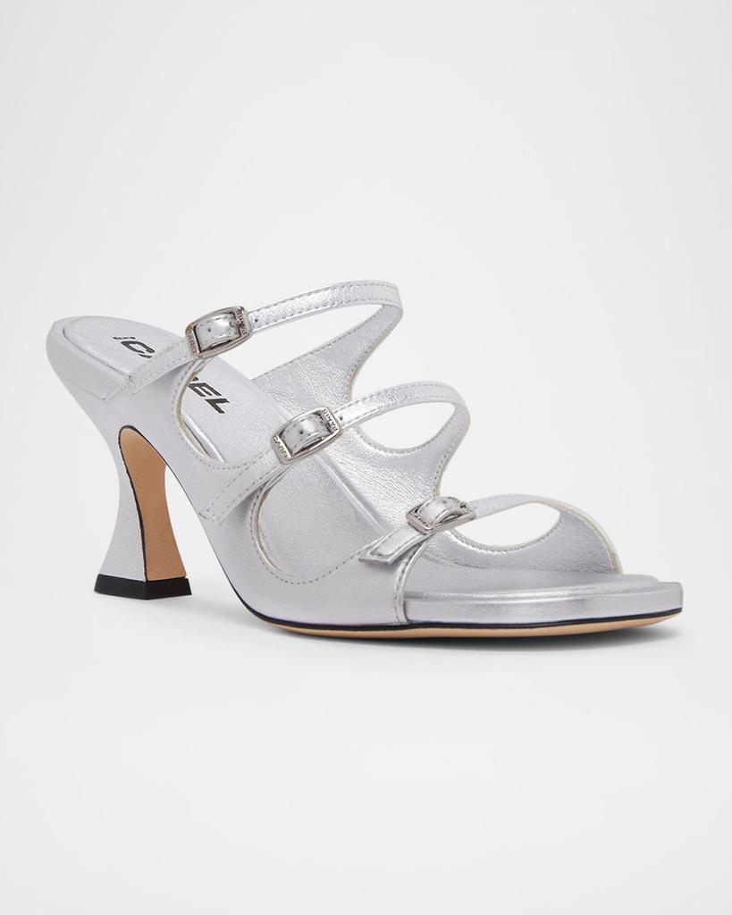 Carel Kitty Metallic Mary Jane Trio Sandals