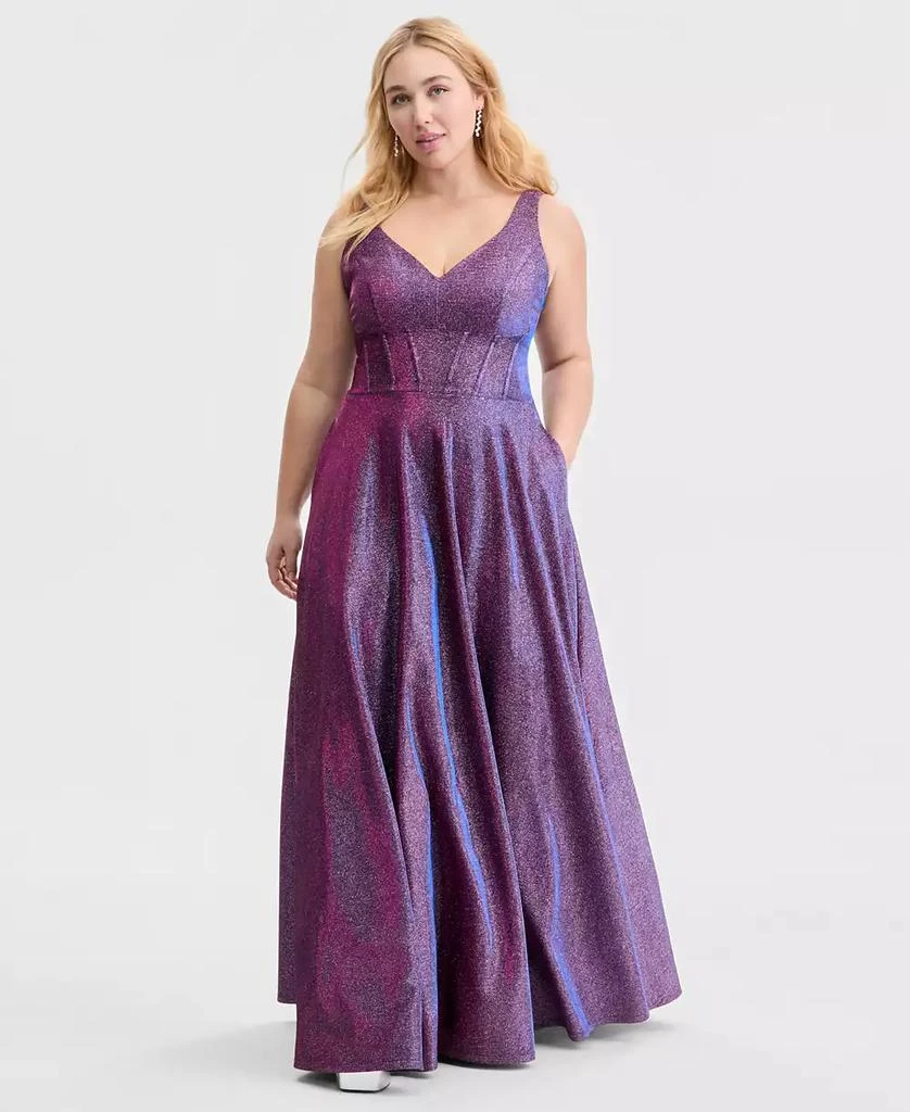 city studios plus size homecoming dress Abby Rose 3190 Size 18,24,30 Black Plus Size Cocktail Dress Corset Lon main image 1
