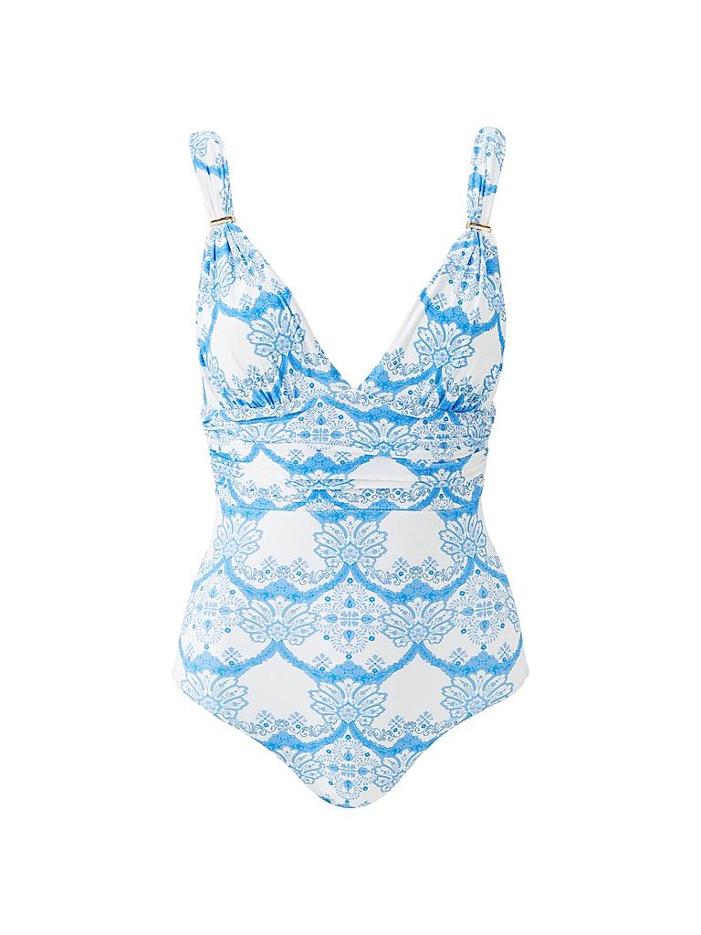 MELISSA ODABASH Panarea Floral V-Neck One-Piece Swimsuit