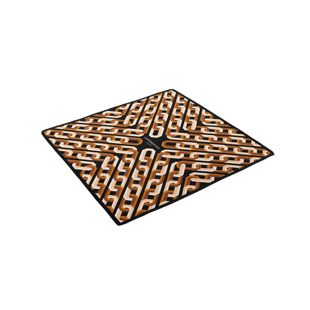 LePARMENTIER Paris Chain Motif Bandana Silk Scarf 2