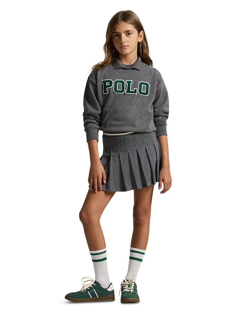 Ralph Lauren Girls' Logo Fleece Polo Sweatshirt - Big Kid, Little Kid 9
