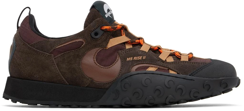 MARINE SERRE Brown Metal Free Leather MS Rise II Sneakers 1