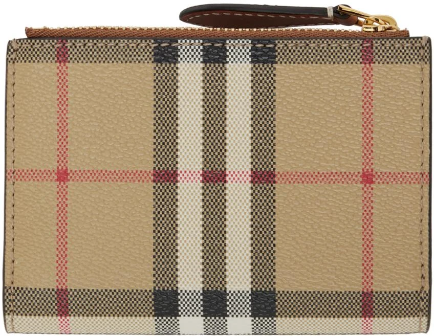Burberry Beige Check Small Bifold Wallet 2