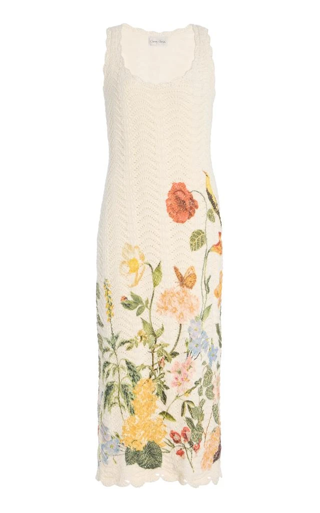 Cara Cara - Orel Knitted Cotton Midi Dress - Floral - S - Moda Operandi   On Sale Now with Up to 40% Off | Discover Exclusive Deals & Savings at  BeyondStyle