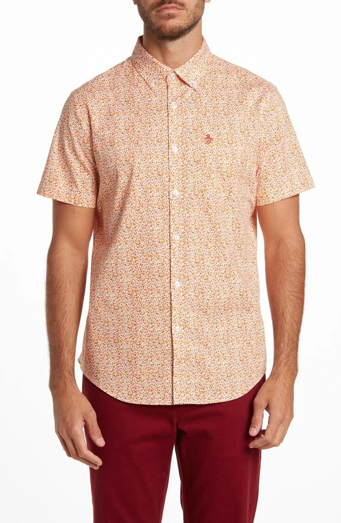 Short Sleeve Ditsy Floral Button-Up Shirt – On Sale Now with Up to
