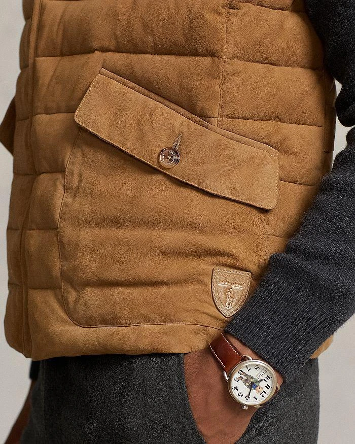 Ralph Lauren Suede Quilted Full Zip Vest 4