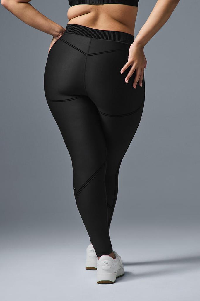 Airlift High-Waist Suit Up Legging - Anthracite/Black | Alo Yoga