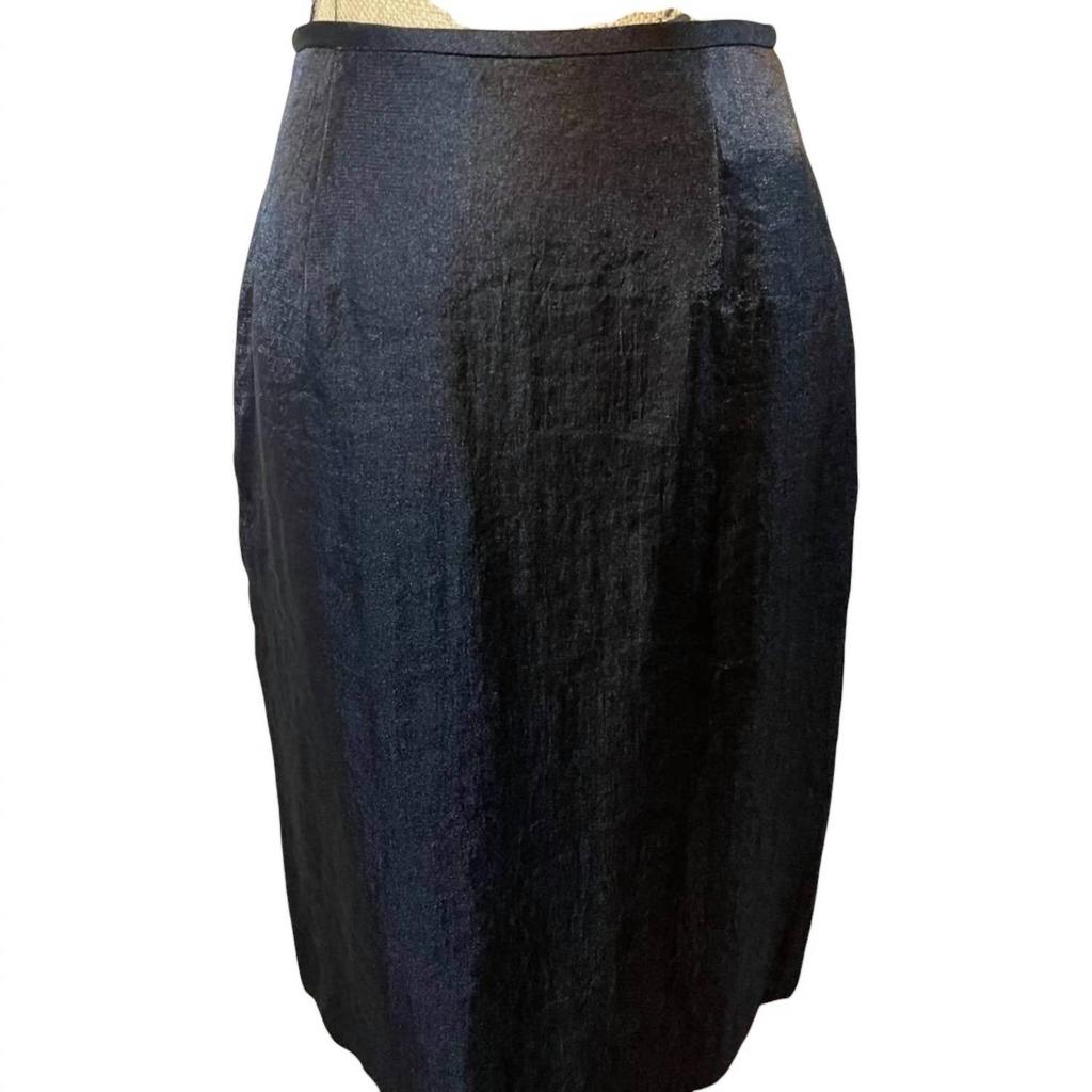 Adrianna Papell Adrianna Papell - WASHED METALLIC PENCIL SKIRT
