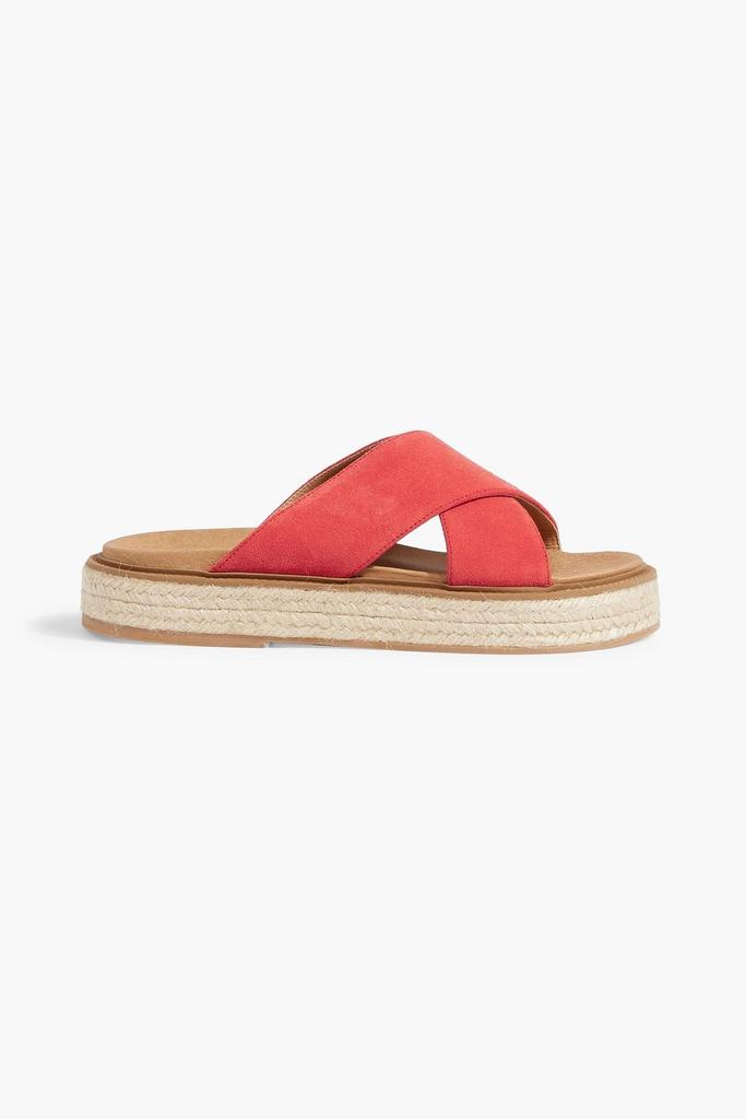 IRIS & INK Helena suede espadrille sandals