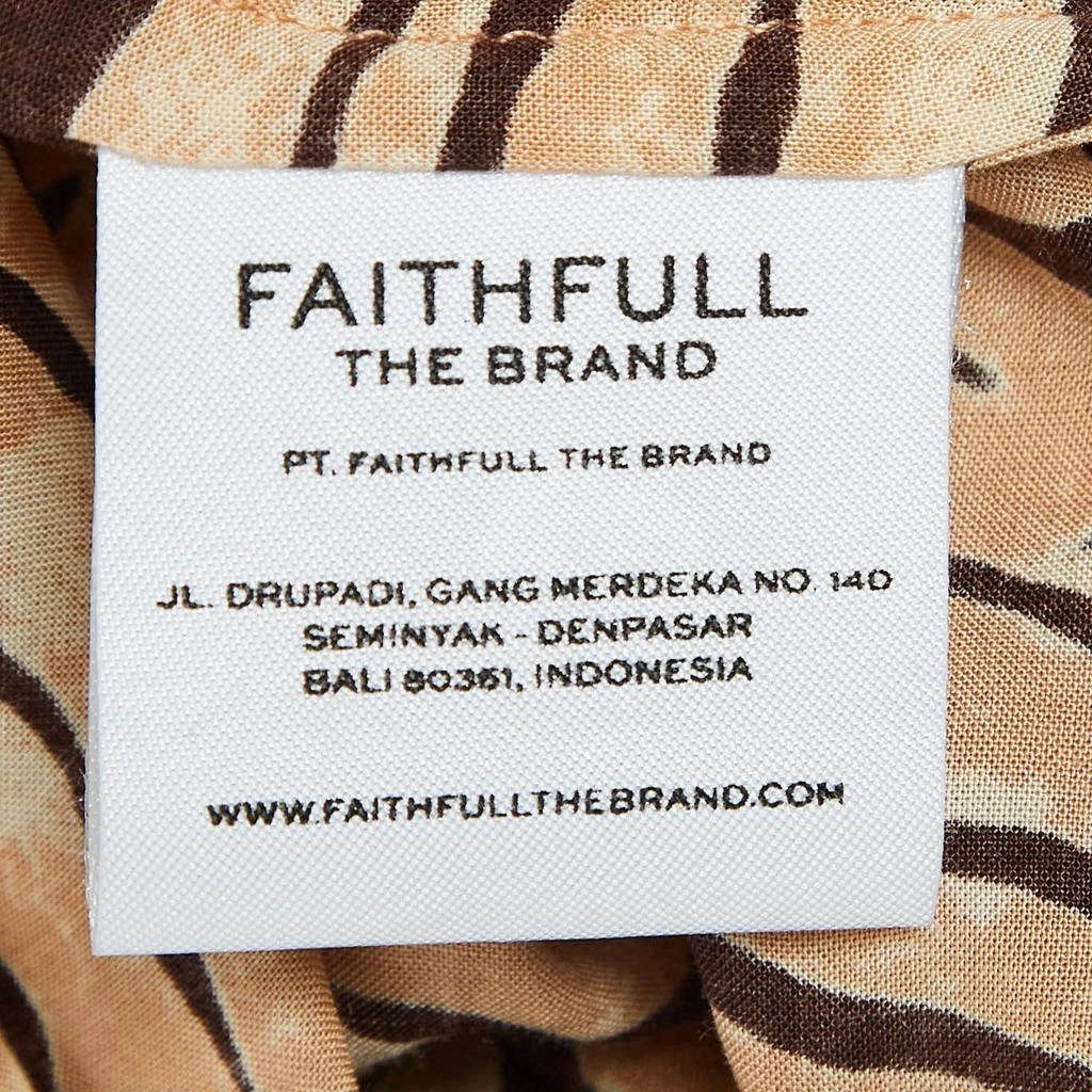 Faithfull the Brand Faithfull The Brand Animal Print Rayon Wrap-Around Skirt M 4