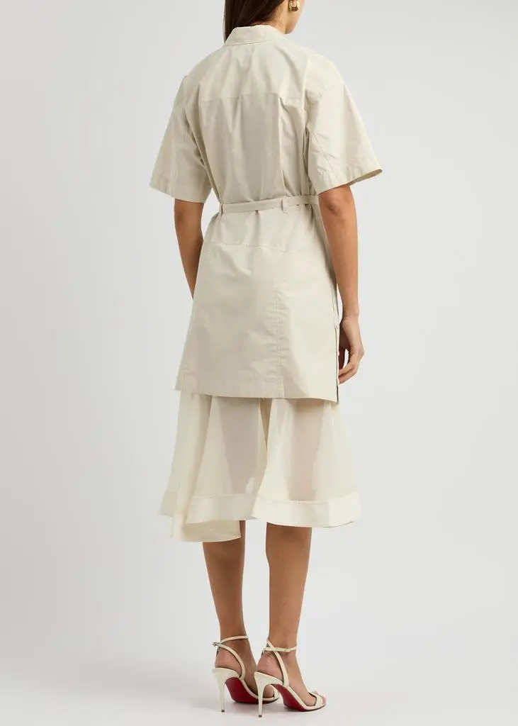 3.1 Phillip Lim Belted cotton-blend midi shirt dress 3