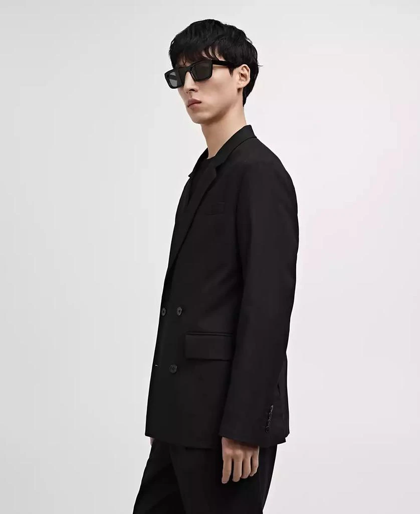 Mango Men's Regular-Fit Double-Breasted Suit Blazer 4