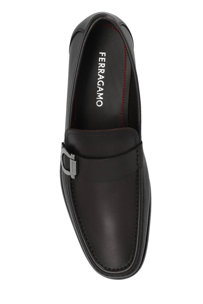 Shop Ferragamo Gancini Plaque Slip-On Loafers on Sale at 
