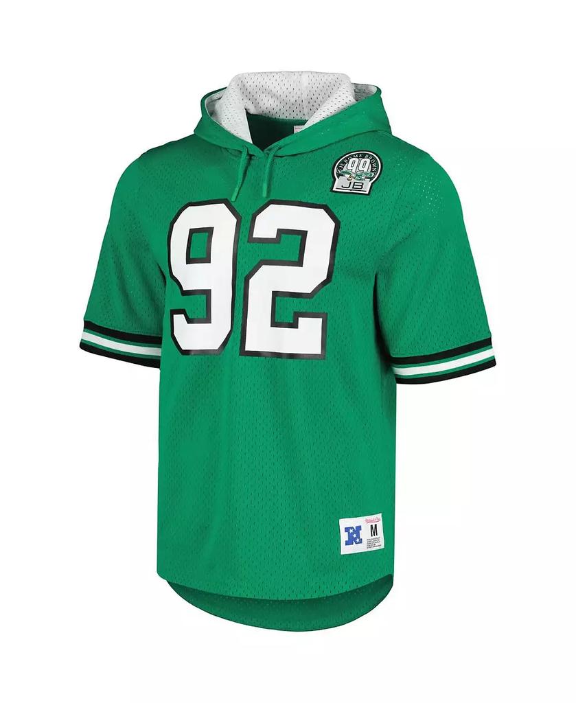 Mitchell & Ness Men's Reggie White Kelly Green Philadelphia Eagles Retired Player Name and Number Mesh Hoodie T-shirt