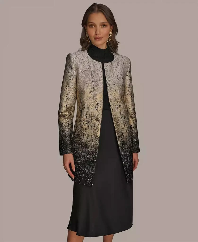 Donna Karan Metallic Ombre Open-Front Topper Jacket 1
