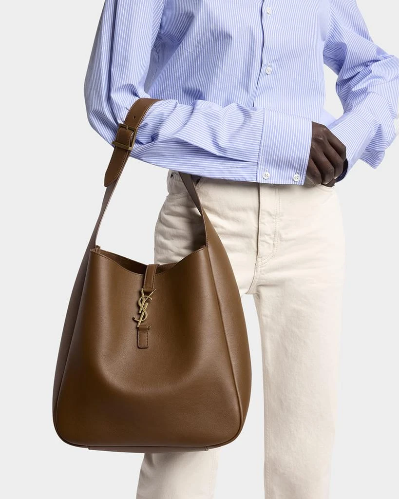 Yves Saint Laurent Le 5A7 Large YSL Shoulder Hobo Bag in Smooth Leather 2