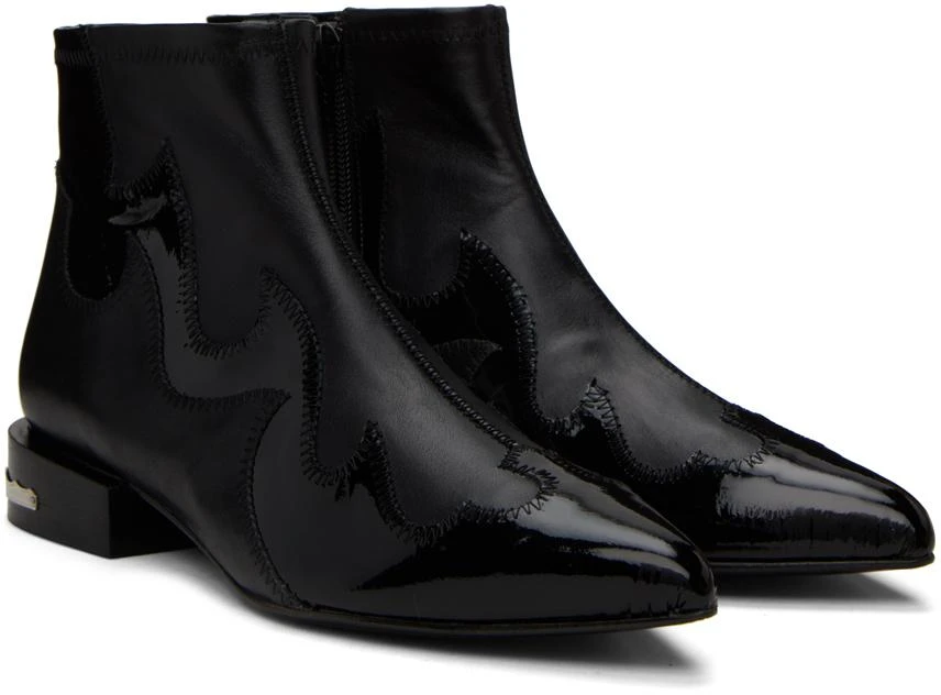 Toga Pulla Black Paneled Boots 4