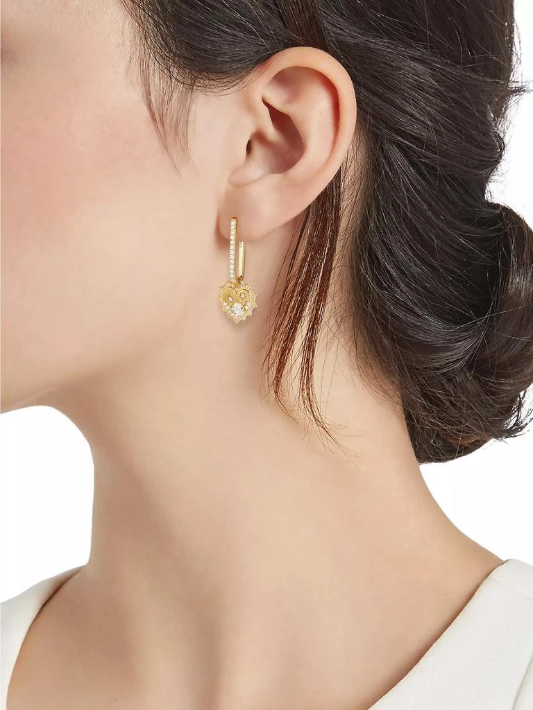 Foundrae Heart 18K Yellow Gold & 0.35 TCW Diamond Single Fob Earring 2
