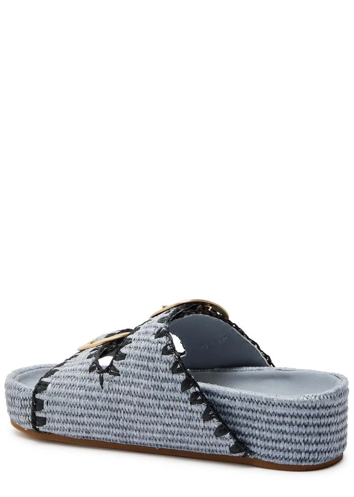 Loeffler Randall Theo raffia sliders 2
