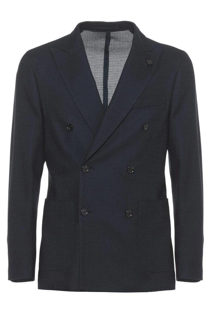 LARDINI Lardini Double-Breasted Peak-Lapel Blazer